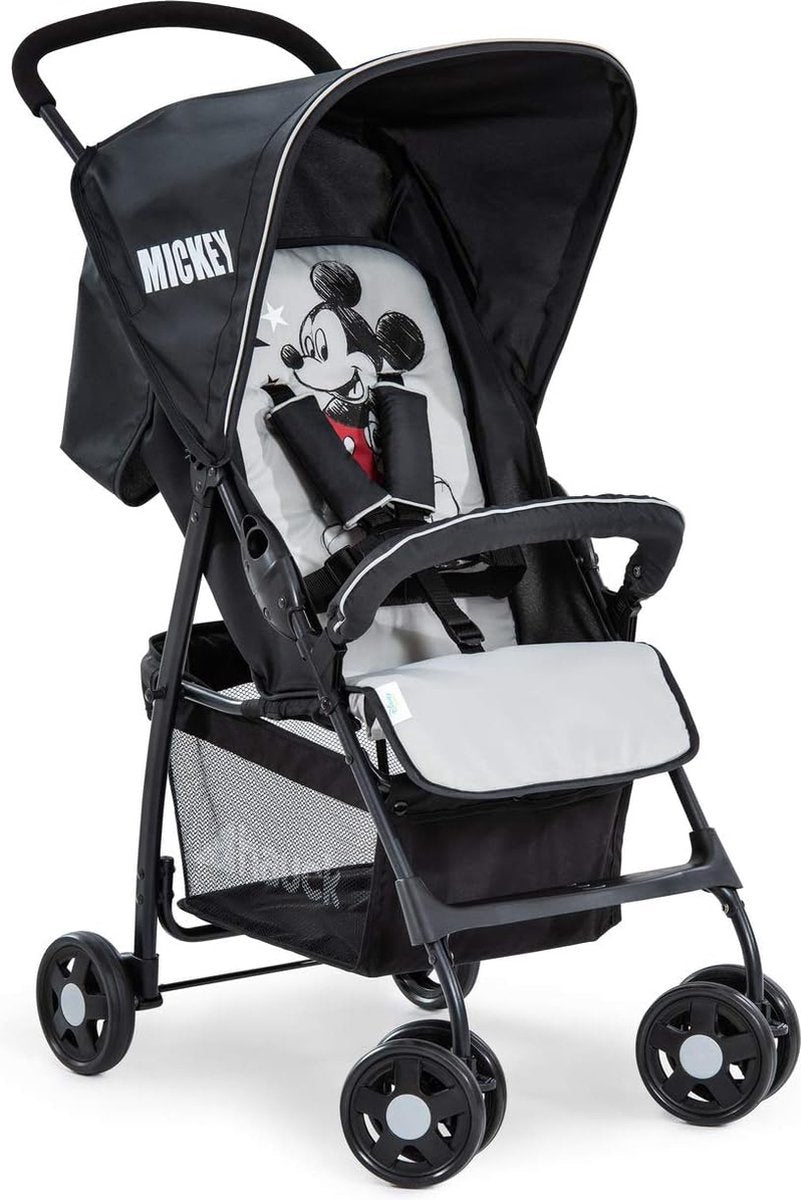 Sport lichtgewicht buggy tot 18 kg met ligstand vanaf de geboorte, gemakkelijk en compact inklapbaar, voorbeugel, grote boodschappenmand - rood