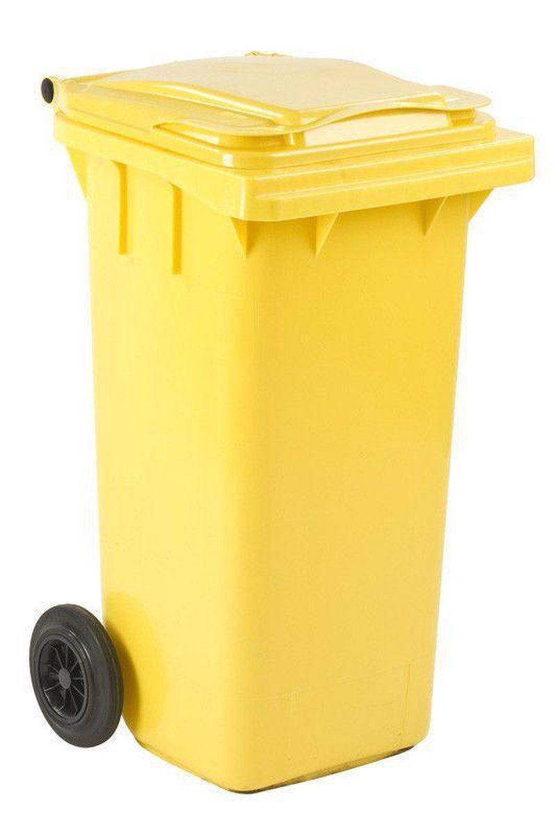 Mini Container - 120 liter Geel - Kliko Afval Container 120liter - Afvalbak 120l