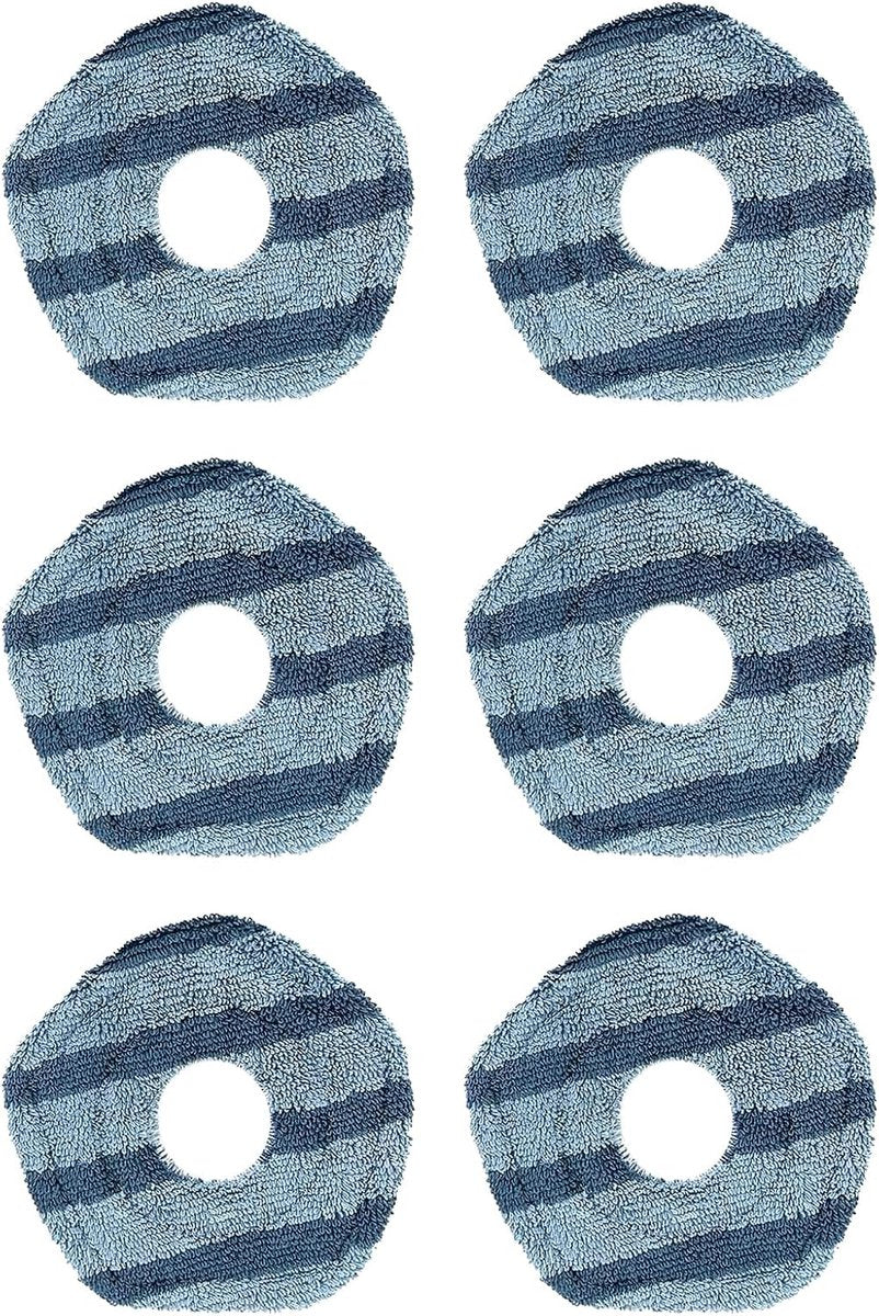 6 Stuks Wasbare Mop Doeken voor Eufy X10 Pro Omni voor e eufy X9 Pro Robot Stofzuigers, Zachte Vervanging Dweilen Pads