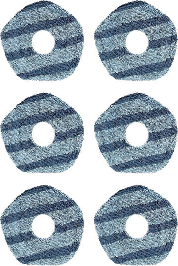 6 Stks Wasbare Mop Doeken voor Eufy X10 Pro Omni voor eufy X9 Pro Robot Stofzuigers, Zachte Vervanging Dweilen Pads