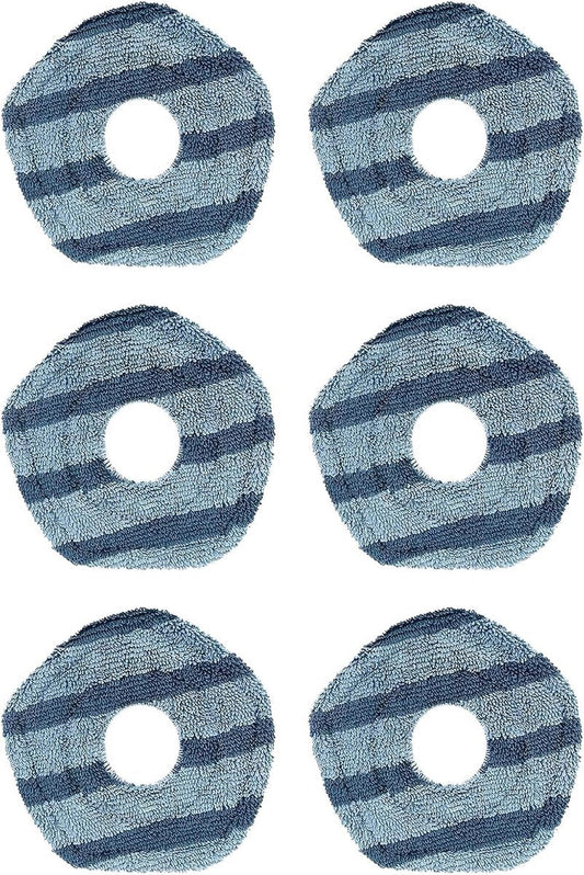 6 Stuks Wasbare Mop Doeken voor Eufy X10 Pro Omni voor e eufy X9 Pro Robot Stofzuigers, Zachte Vervanging Dweilen Pads