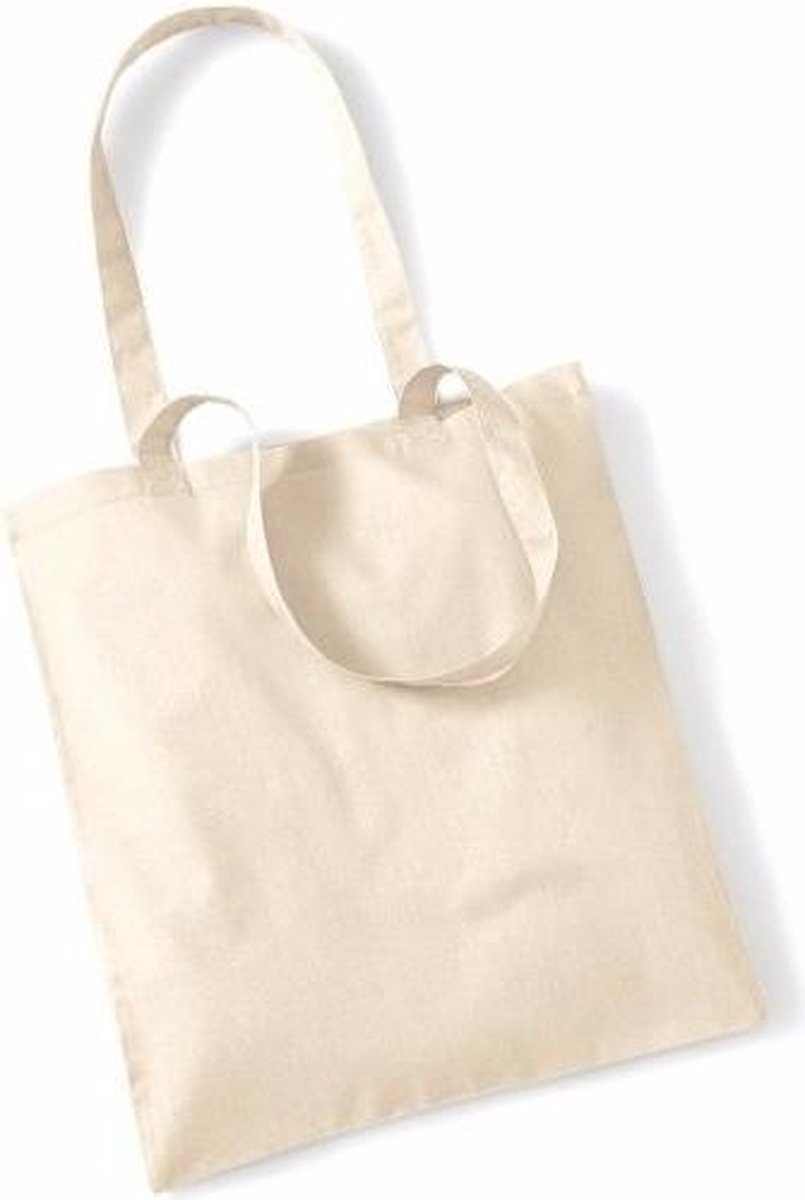 30x Katoenen schoudertassen naturel 42 x 38 cm - 10 liter - Shopper/boodschappentas - Tote bag - Draagtas
