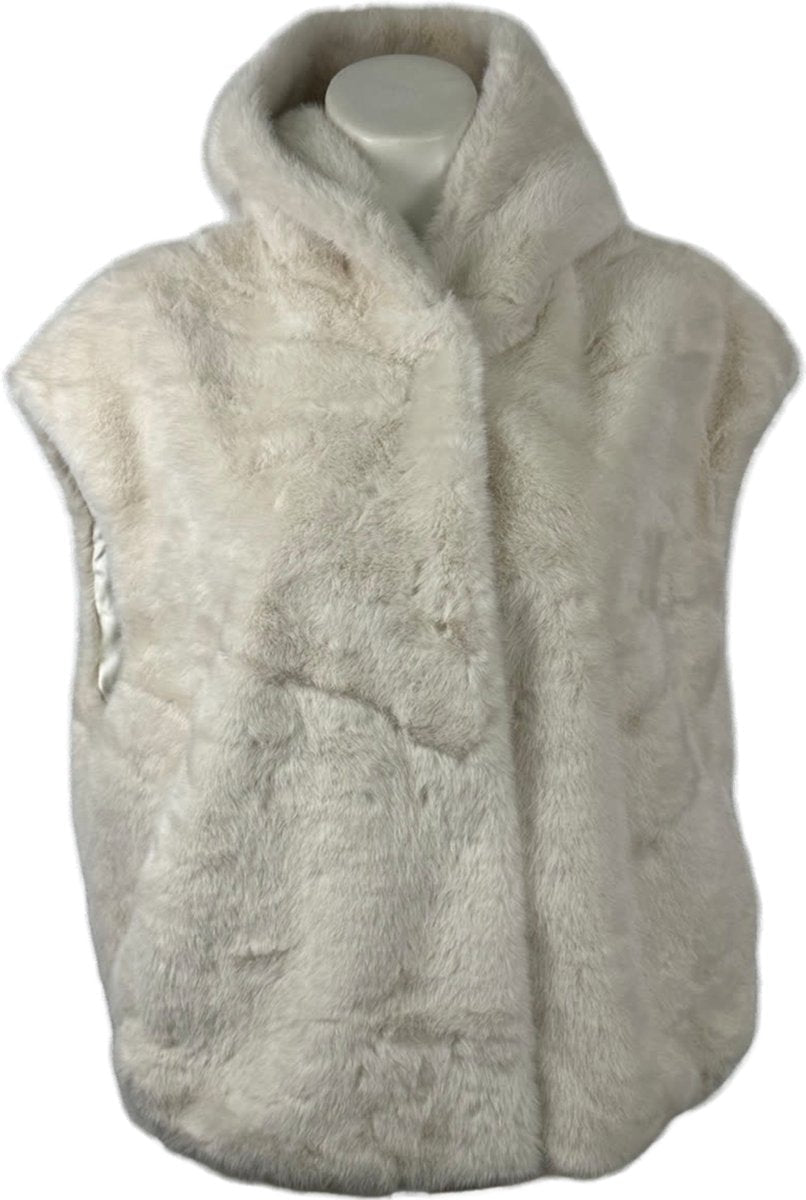 Trendy Faux Fur Bodywarmer met Capuchon - In 4 kleuren - One Size - Wintertrend 2024!