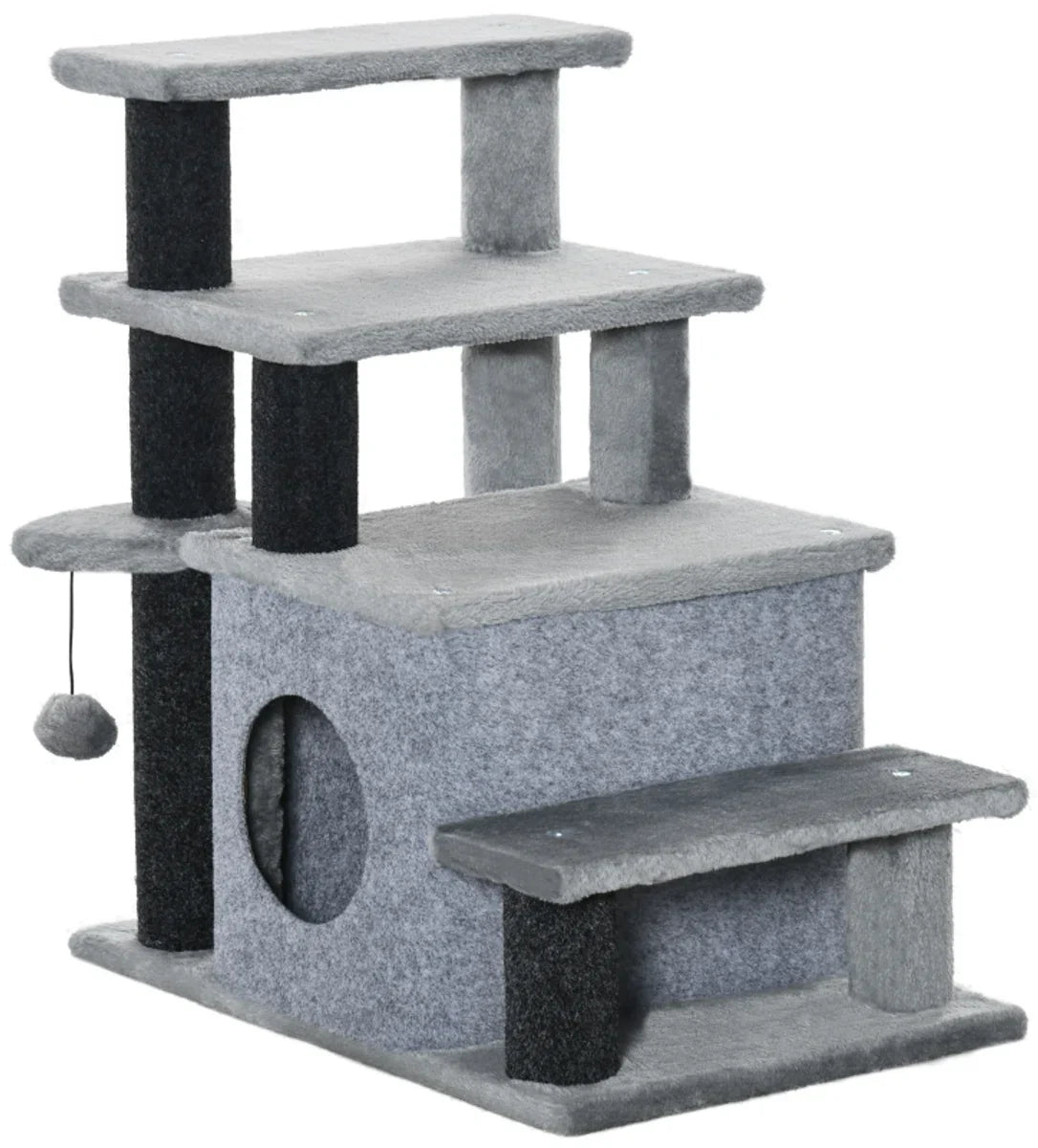 Cat stairs - Scratching post - Cat scratching post - Pet stairs - Dog stairs - Small stairs - Step stool - 60 x 40 x 66 cm