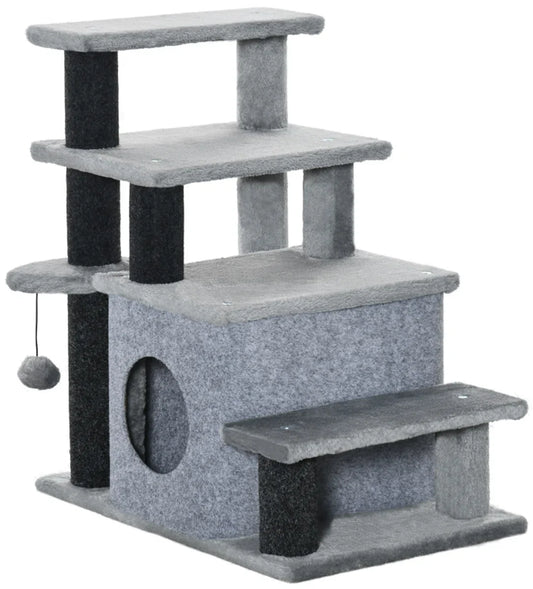 Cat stairs - Scratching post - Cat scratching post - Pet stairs - Dog stairs - Small stairs - Step stool - 60 x 40 x 66 cm