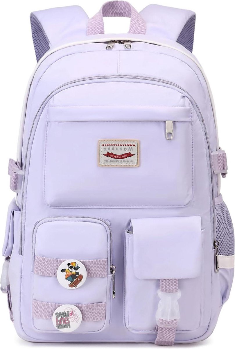 Middelbare School Rugzakken voor Tienermeisjes - Kawaii Anime Kinderboekentassen Vrouwen Casual Dagrugzak met Roze Details. Boekentas meisjes
