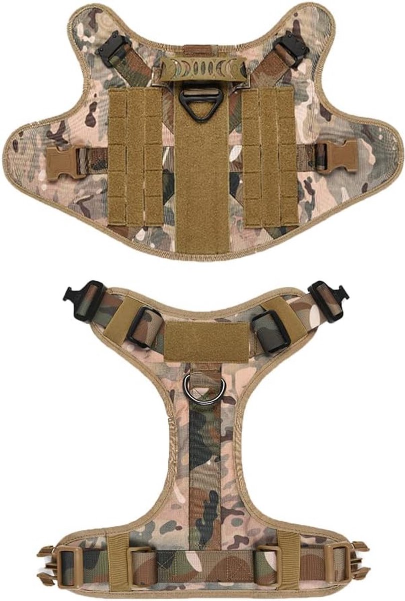 Dog Harness - Tactical Dog Harness - Camouflage Print - Anti-Pull Harness - Extra Control - XL