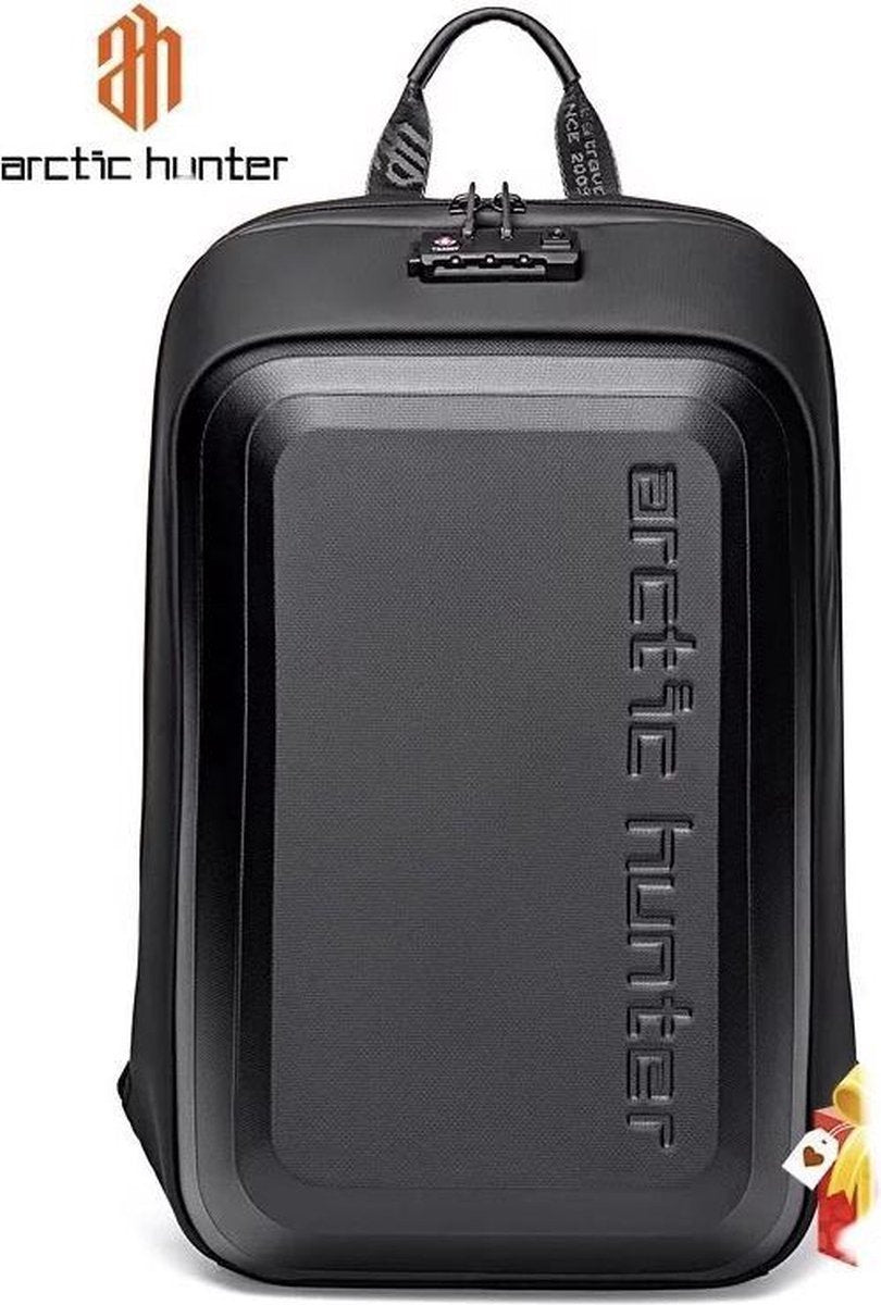 Arctic Hunter Backpack Men and Women - 15.6 Inch Laptop Backpack - School Bag - Motorcycle Backpack - Hardcase - Water-resistant