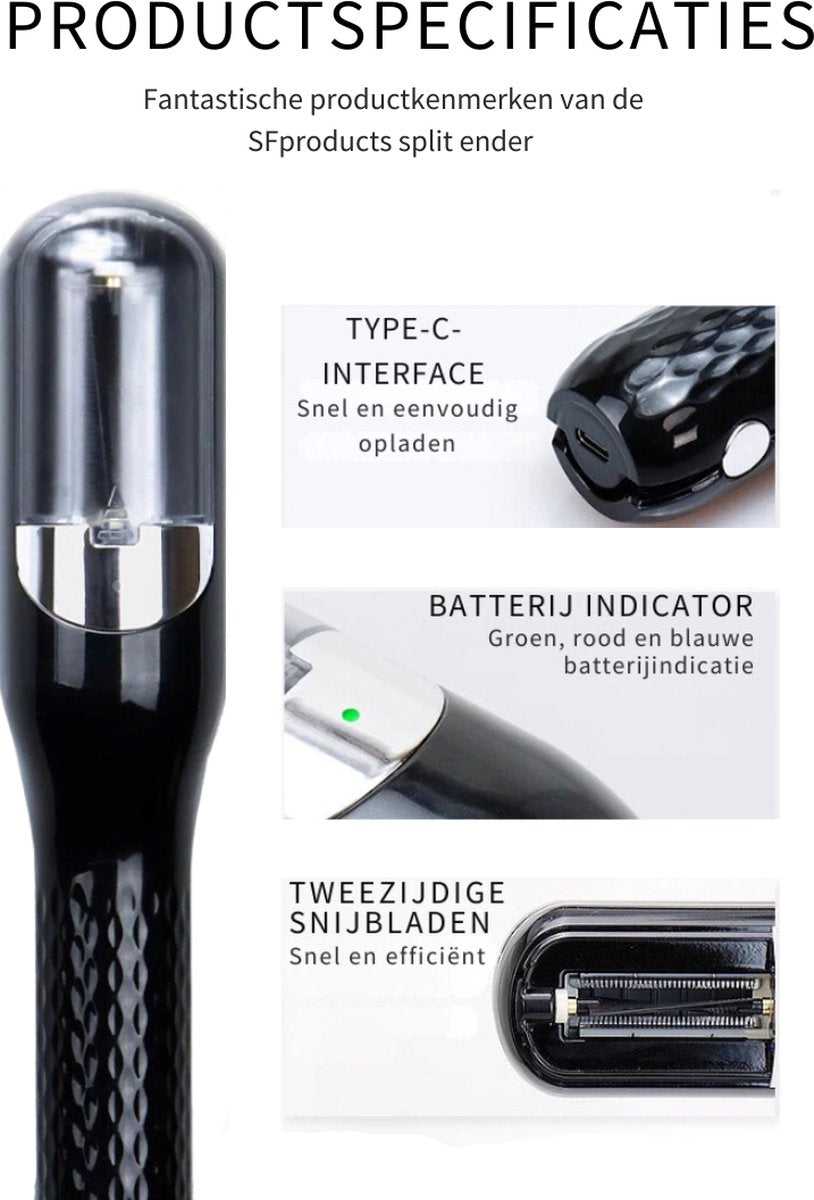 SFproducts - Trimmer - Gespleten haarpunten - Draadloos - Twee Snijbladen