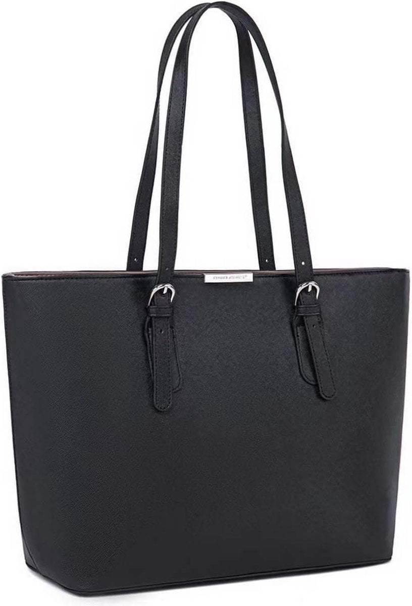Large Tote Handbag - Women's Large Shoulder Bag Shopper PU Leather - Carry Bag Shopping Bag - School Bag Work Bag Business Bag Laptop Bag - Women Girl Tote bag with zipper