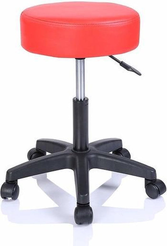 Work stool Red, rolling stool, work chair, stool
