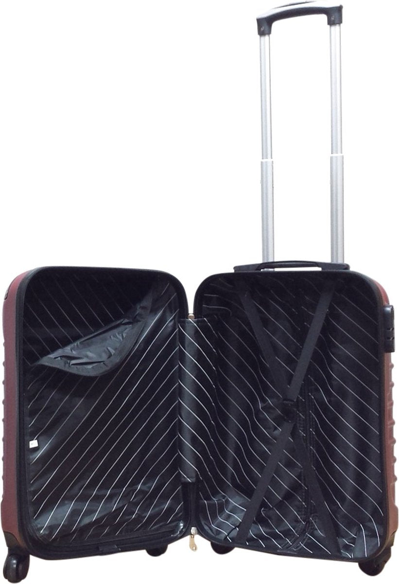 Quadrant 3-delige ABS Kofferset - 2 x handbagage koffer / 1 x grote koffer - Bordeaux