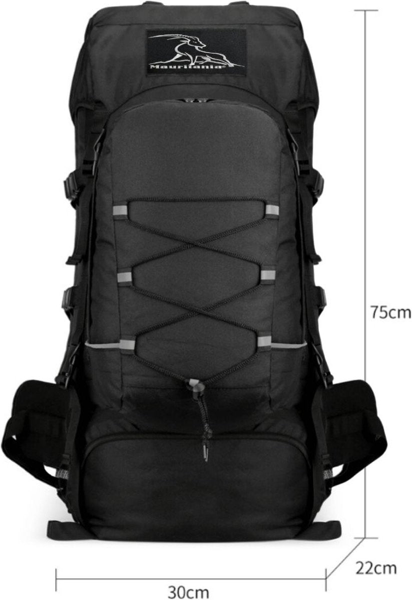 Mauritania® – 2-in-1 Wandelrugzak – 70L tot 100L – Kamperen – Nylon – Outdoor Wandelrugzak – Ingebouwde Regenhoes – Reflecterend – Grote XL – Rugzak Organizer