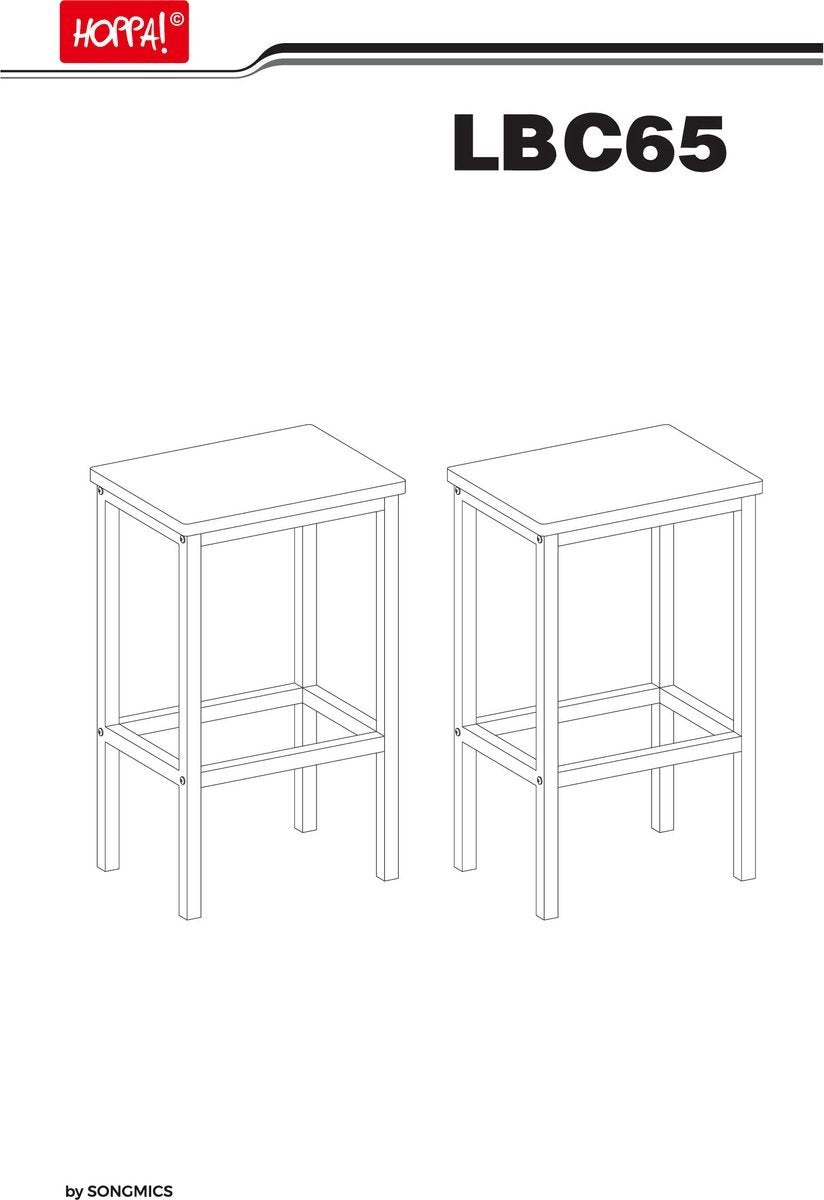 VASAGLE ALINRU barkruk set van 2, barstoelen, keukenstoelen in industrieel ontwerp, met voetsteun, 40 x 30 x 65 cm, voor keuken, woonkamer, feestkelder, vintage bruin-zwart