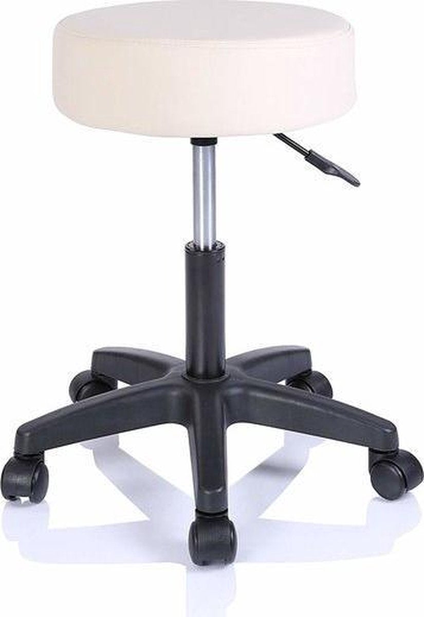 Work Stool Beige, rolling stool, work chair, stool