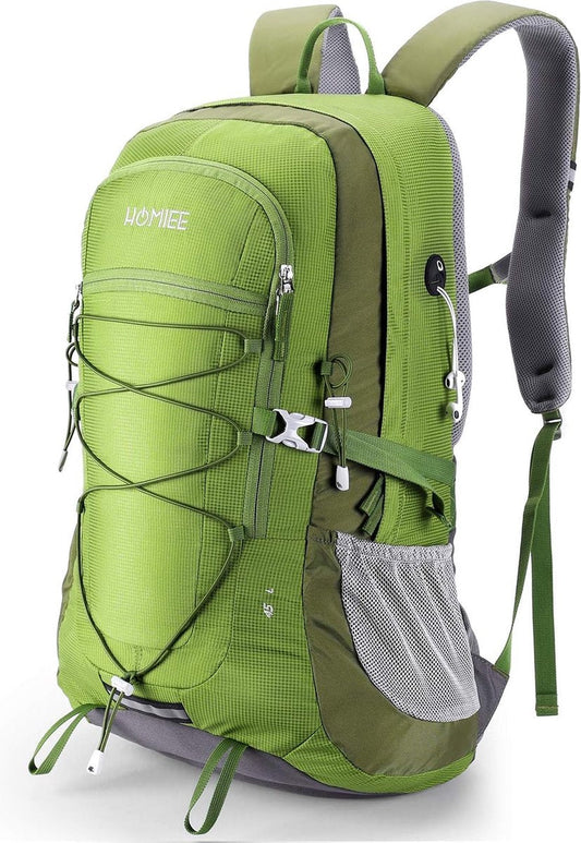 Hiking backpack, 45 litres, waterproof backpack for men and women, trekking backpack, travel backpack, outdoor backpack with reflective strips, for hiking, cycling, climbing, mountaineering and travelling