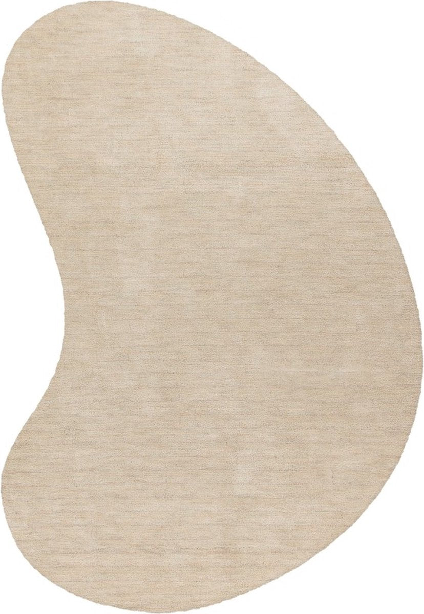 Lalee Comfy Uni Organic organische vorm vloerkleed karpet effen laagpolig vloerkleed rechthoekig organische vormen tapijt fraai gemêleerd 160x230 cm ivoor gebroken wit