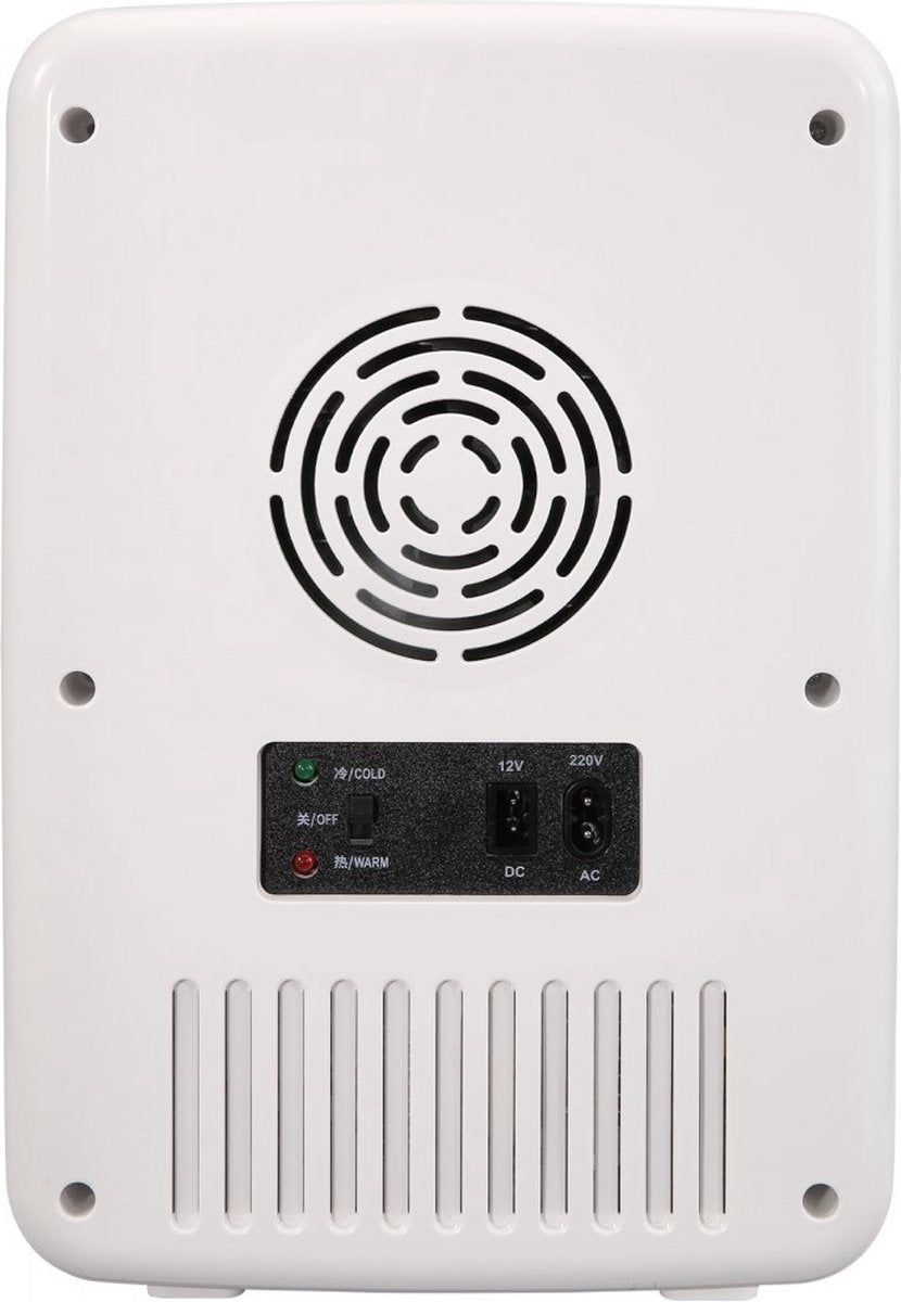 10 L / 12 blikjes minikoelkast, 2-in-1 kleine koelkast Koel- en verwarmingsfunctie, slot Compacte drankenkoelkast 9 V DC / 220 V AC voor kantoren en slaapzalen, drankjes, cosmetica, zwart