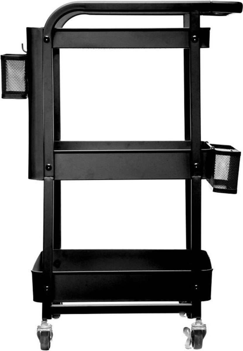Metalen Trolley Placide 3-laags Zwart