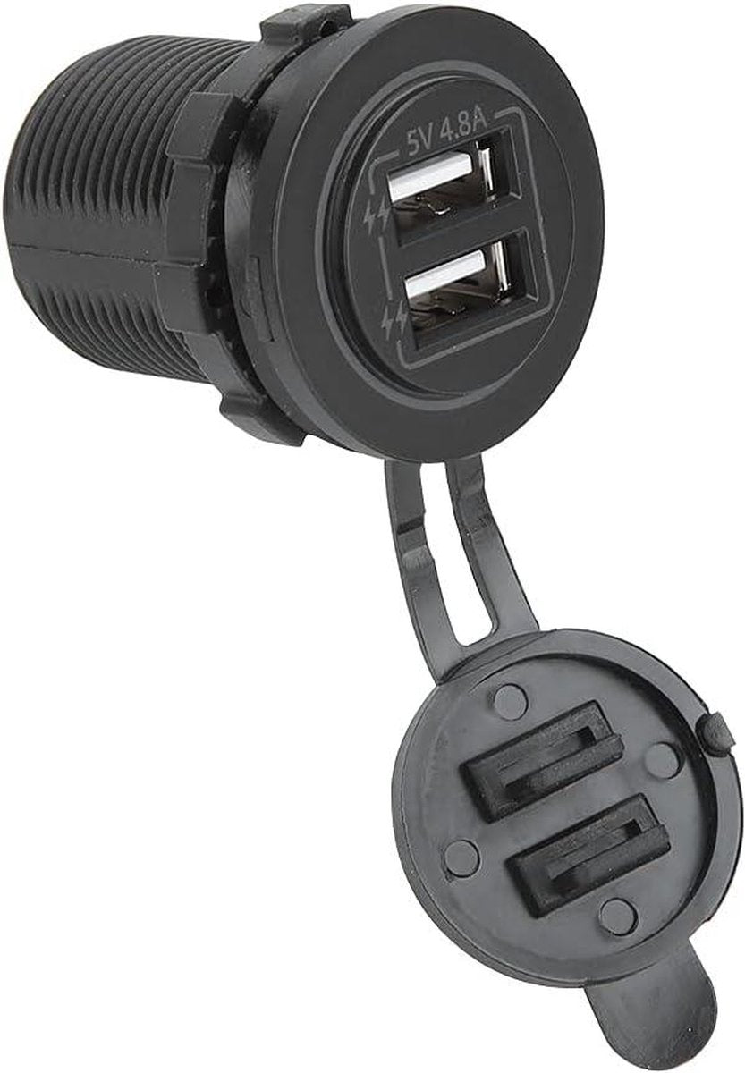 USB-gevoede Autolader 48A 5V met ABS 60cm 12/24V voor Auto Boot ATV - Optie voor Snel Opladen