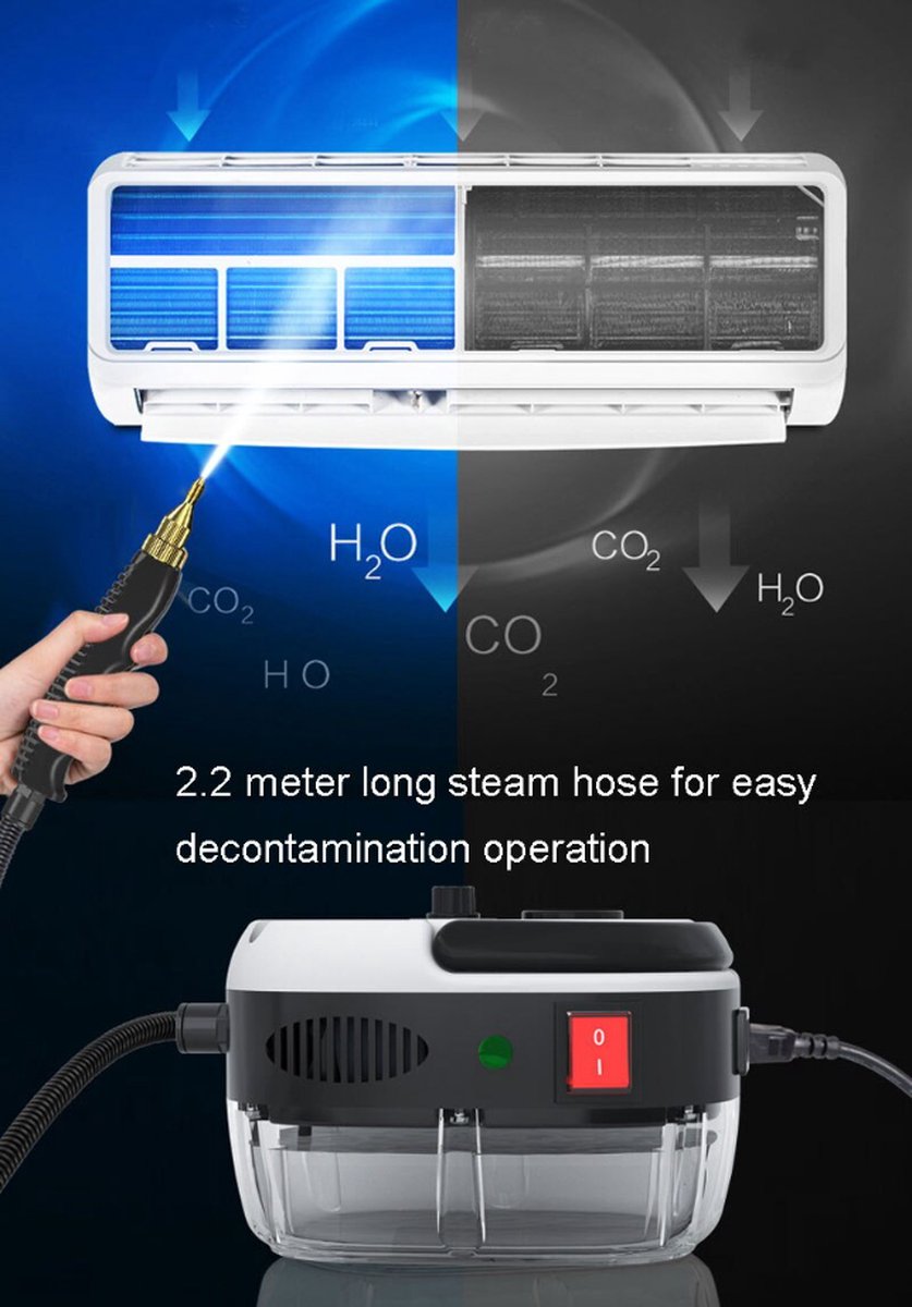 Draagbare hogetemperatuurreinigingsmachine - stoomreiniger - tapijtreiniger - autoreiniger - aircocleaner handstoomreiniger - schoonmaak