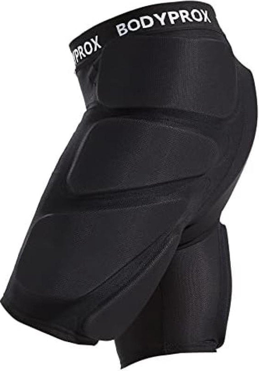 Protective padded shorts for ski, skate and snowboard - 3D protection for hip and coccyx (large)