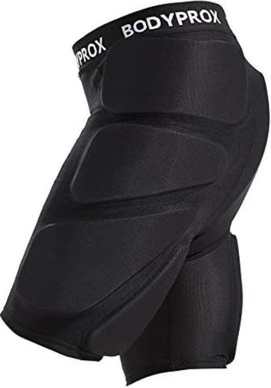 Protective padded shorts for ski, skate and snowboard - 3D protection for hip and coccyx (large)
