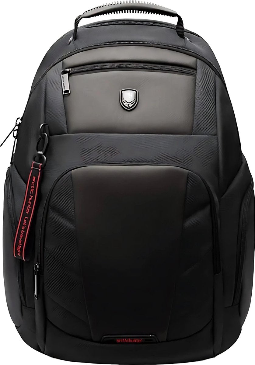 Arctic Hunter Rugzak - Laptoptas - Motorrugzak - Waterafstotend - Zwart - Lichtgewicht