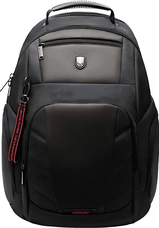 Arctic Hunter Rugzak - Laptoptas - Motorrugzak - Waterafstotend - Zwart - Lichtgewicht