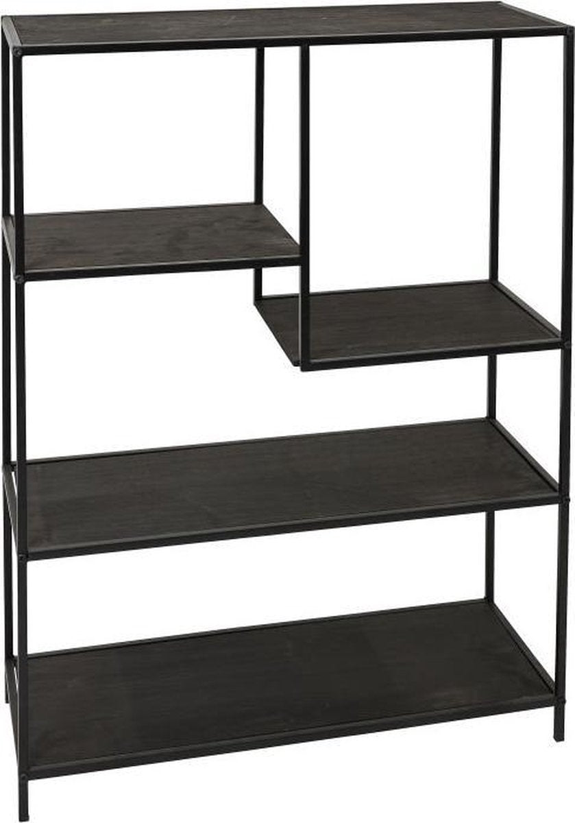 Wandrek XXL Vakkenkast - Metaal - Hout - Vintage