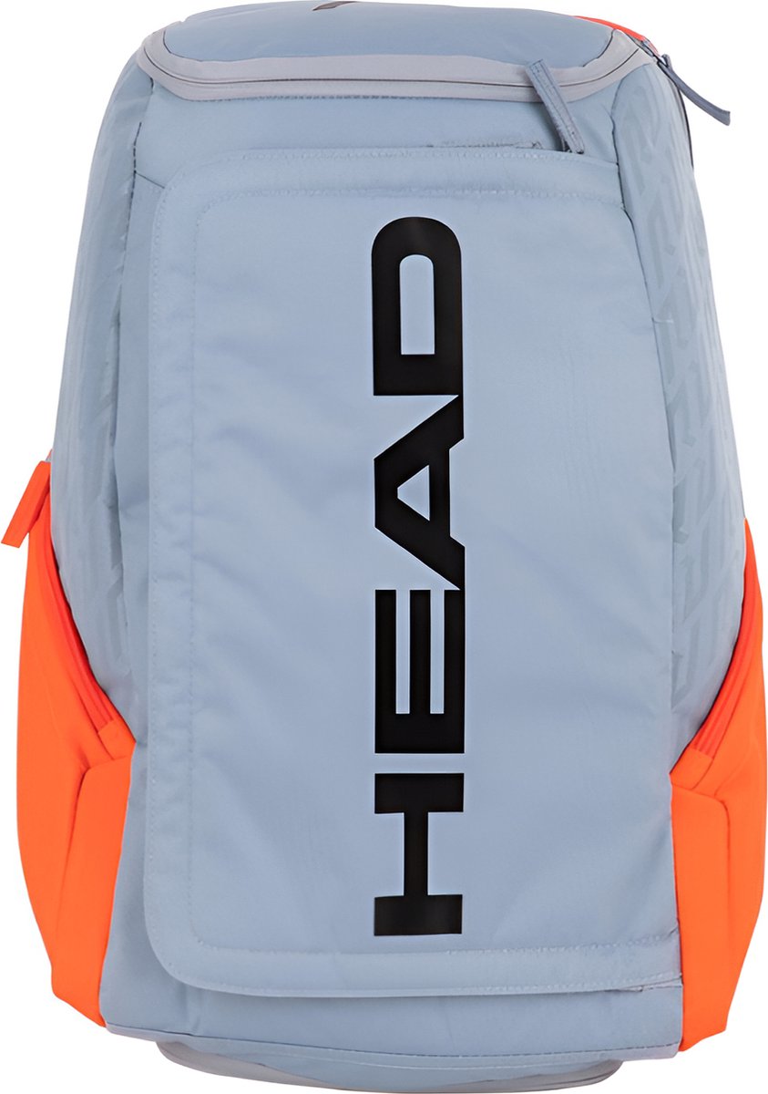 E-Shop4u - Tennistas - Tennis Schoudertas - 2 Rackets + Schoenen + Accessoires - Polyester - Grijs/Oranje - Outdoor Fitness Badminton Rugzak - Squash-Tennis-Badminton-Pickleball-Padel