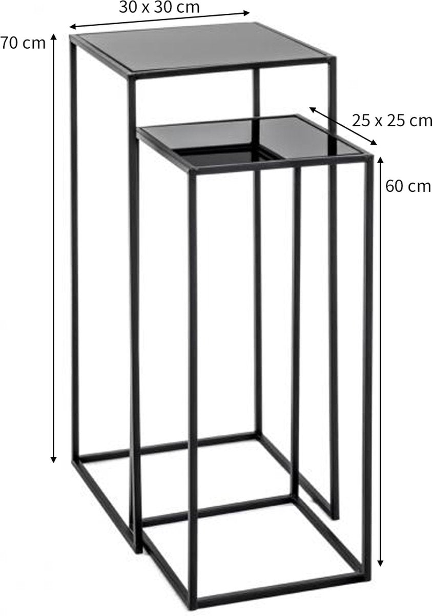 Plantentafel Set van 2 Monik Zwart