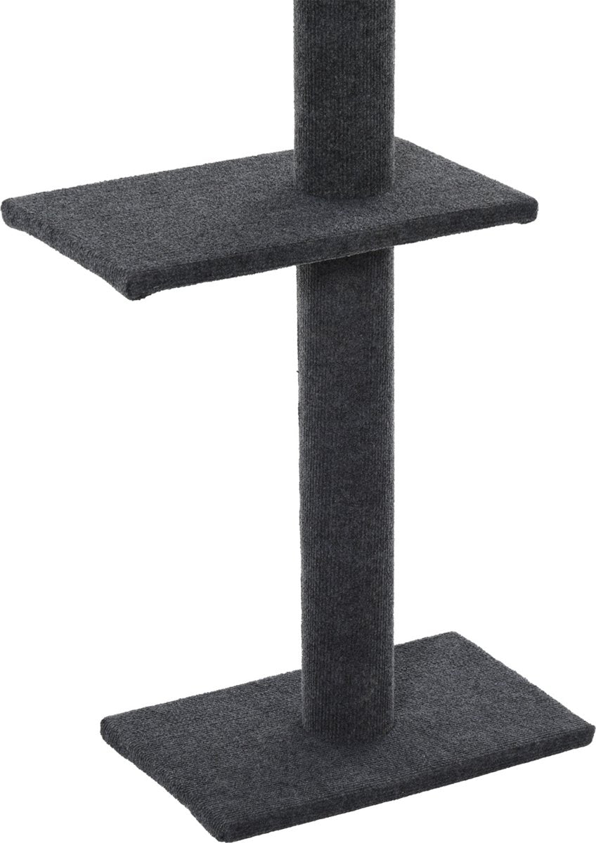Adjustable Height Cat Tree - Cat Scratcher - Cat Tree for Cats - Cat Toys - Cats - Grey - 43L x 27W x 228-260H cm