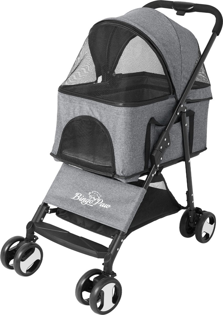 Volda® - Dog Stroller - Pram - Easily Foldable - Up to 30 kg - 4 Wheels - 50.5x77.8x99.5cm