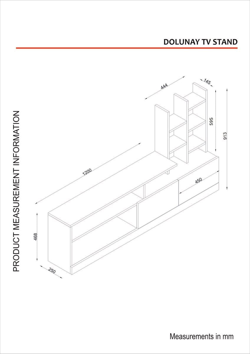 TV Meubel met Kast - Stijlvol Wit - Ruimtebesparend 164,4x91,3x25cm - Duurzaam Melamine