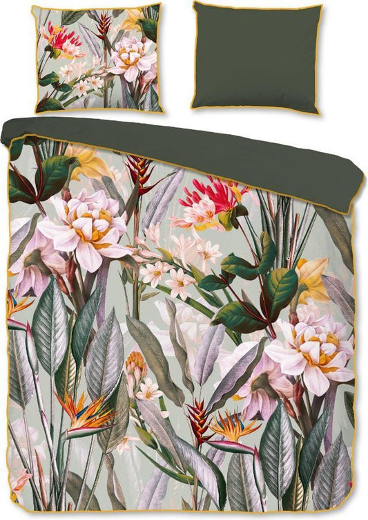 Premium organic cotton/satin duvet cover Venne - 200x200/220 (double) - extra soft and supple - subtle sheen - piped edges - skin-friendly and durable - luxury quality