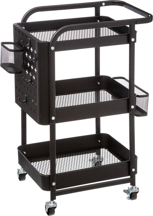 Metalen Trolley Placide 3-laags Zwart