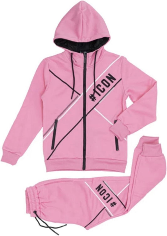 Girls Tracksuit | Jogging Set Icon Pink, available in sizes 104-164