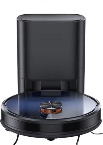 J&R Robotstofzuiger - Automatische lediging - Stofzuiger - Voice control - Zuigen en dwijlen - WiFi - 3KPa Zuigkracht - Smart mapping - Alexa - Google assistant - Zwart
