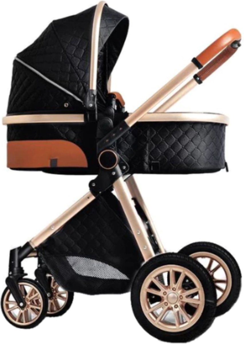 Kinderwagen 3-in-1 – Luxe kinderwagen - Buggy – Wandelwagen - Multifunctioneel – opvouwbaar – Incl. autostoel – Zwart