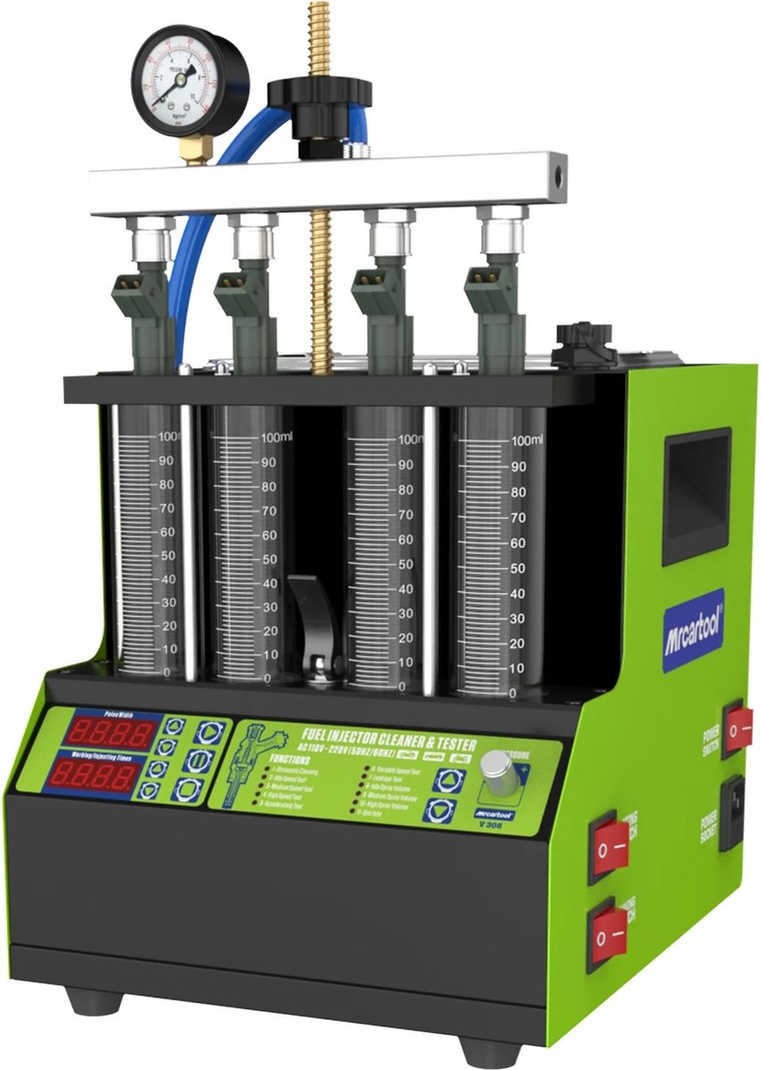 Brandstofinjector-Reiniger - Tester - 4 Cilinders - Ultrasone Nozzle - Reinigingsmachine voor Brandstofinjector