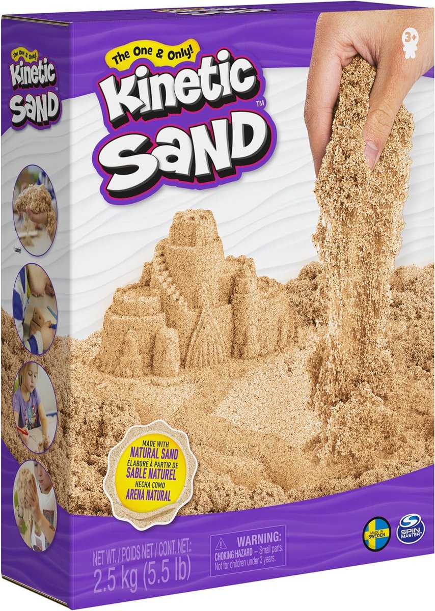 Kinetic Sand - 2,5 kg natuurlijk speelzand om te mengen, kneden en maken - Sensorisch speelgoed