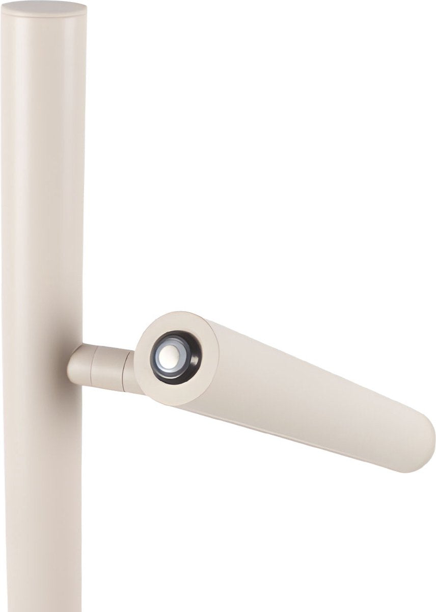 Staande Luogo leeslamp | 1 lichts | zand / beige / crème | metaal | 133 cm | vloerlamp | dimbaar | modern design