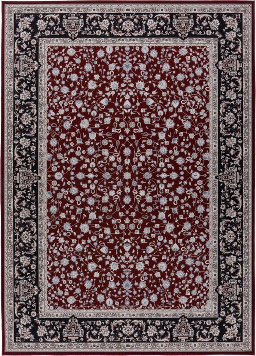 Lalee Dunya klassiek vloerkleed digitaal geprint karpet Perzisch motief laagpolig tapijt antislip rug wasbaar 160x230 cm rood