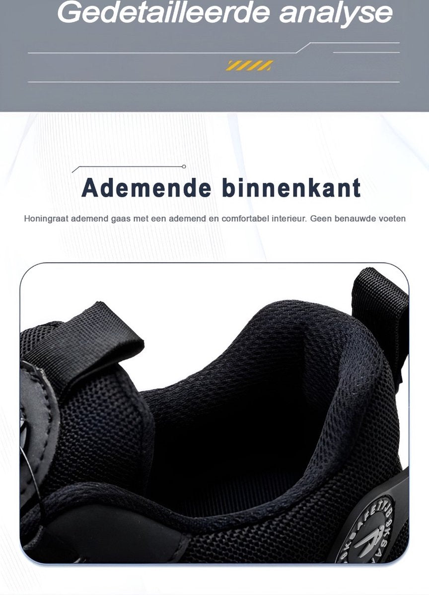 Safety shoes - Work shoes for women and men - Steel toe cap - Sneaker - Non-slip - Unisex - Breathable and light design - Size 47