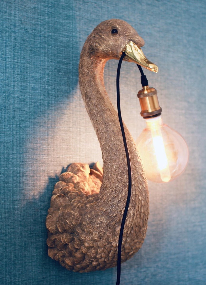 Wall lamp - Animal lamp Golden Swan