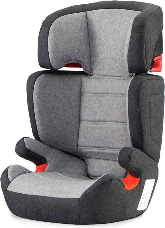 Car seat booster - Booster seat with Isofix - Adjustable Headrest for Toddlers - Group 2/3 - 15-36 kg - up to 12 years - Black/Grey