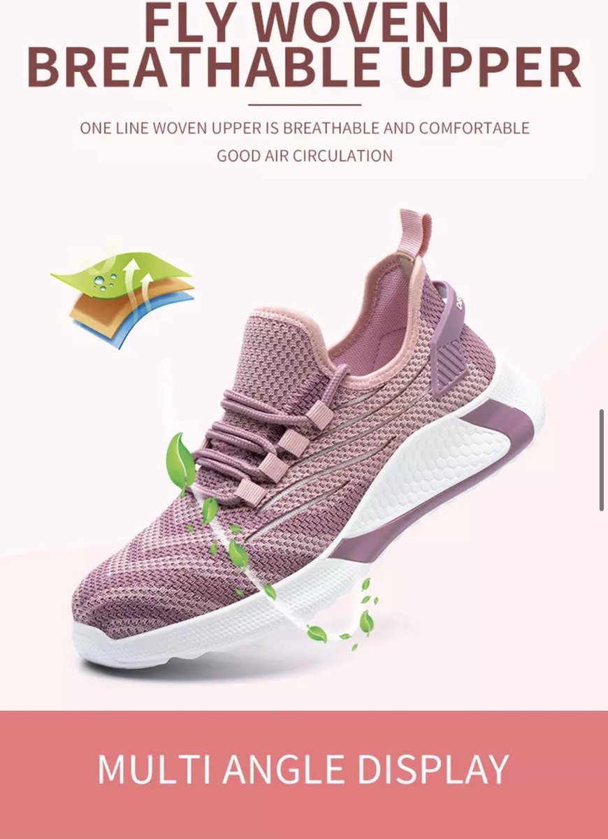 Safety Shoes Ladies - Safety Shoes Ladies - Safety Shoes Men - Safety Shoes Sneakers - Unisex - Sporty - Lightweight - S1P - Size 38