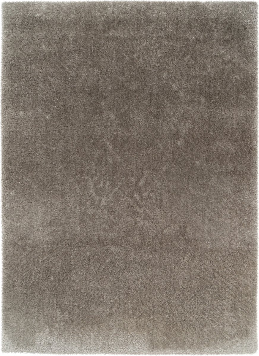 Lalee Glamour - hoogpolig vloerkleed - Velours - Velvet - Gerecycled karpet fraai tapis - effen tapijt maat 80x150 Zilvergrijs