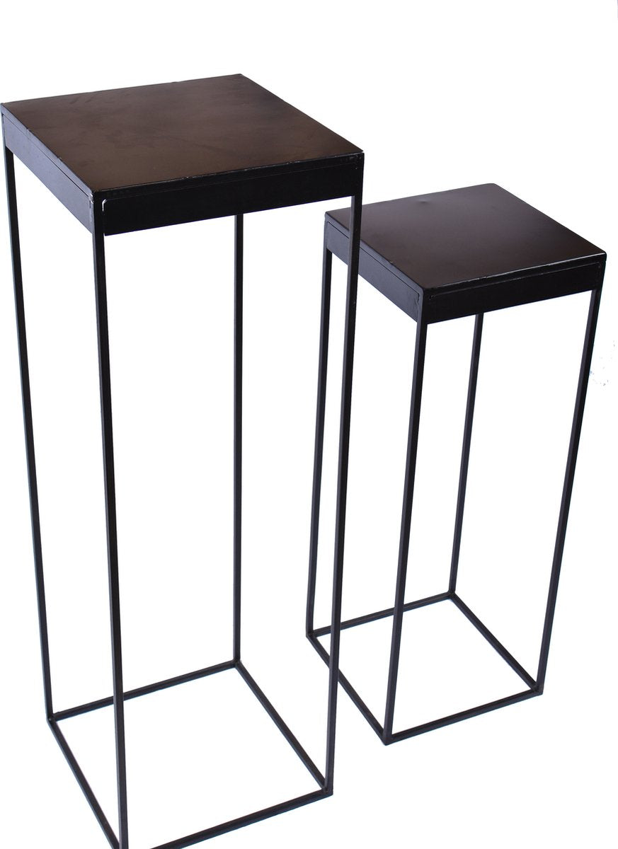 Plantentafel vierkant - 2-delig – stalen frame - handgemaakt – duurzaam & elegant!